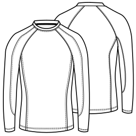 Fashion sewing patterns for MEN T-Shirts Long sleeve T-Shirt 7409